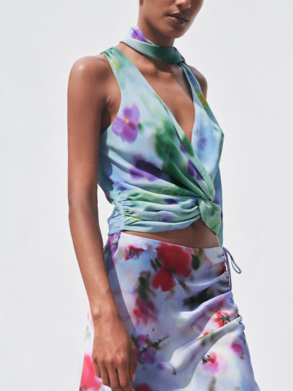 NWT Zara Printed Halter Top Size L - Picture 2 of 16
